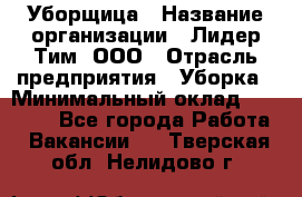 Уборщица › Название организации ­ Лидер Тим, ООО › Отрасль предприятия ­ Уборка › Минимальный оклад ­ 15 000 - Все города Работа » Вакансии   . Тверская обл.,Нелидово г.